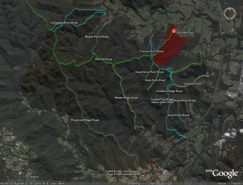 Ourimbah in Google Earth